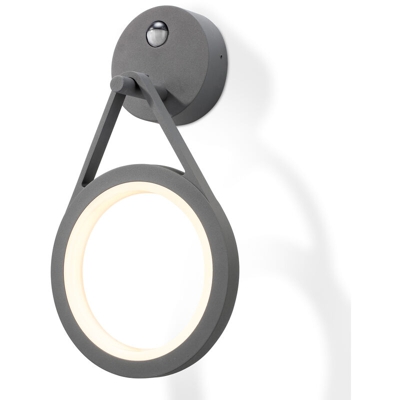 Esotec - Lampada a LED da parete per esterni con sensore, luce bianca calda 3000K, 600lm, 15 Watt. Lampada da parete per esterni. 201178