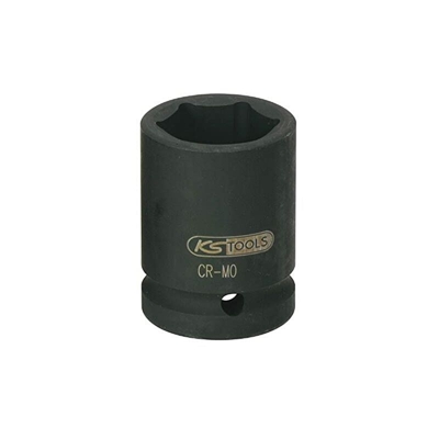 KS Tools 515.1322 Bussola Esagonale per Avvitatori ad Impulsi, Corta, 22 mm, 3/4'