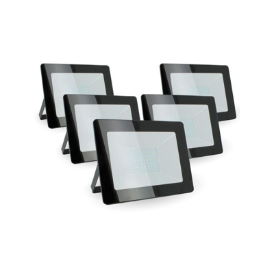 Lotto di 5 proiettori a LED 100w ad alta luminosità 8500 lumen di IP65 | Température de Couleur: Bianco neutro 4000K