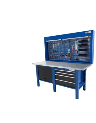 Tecnolam - Banco da lavoro Werkmeister 2000/ cassettone con anta basculante 4 Cassetti (720*615*565) pannello modulo pratico piana in Ferro