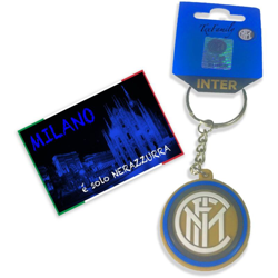 Tex Family - PORTACHIAVI IN MORBIDA GOMMA F.C. INTER e cartolina MILANO È en oferta