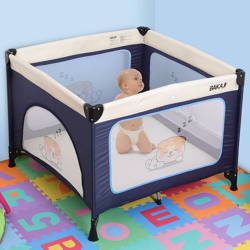 Lettino Culla Box Gioco Campeggio Bambini Neonato Pieghevole 100x100x76cm Blu precio