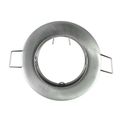 Vision-el - Supporto per spot a led fisso tondo D78 finitura argento spazzolato en oferta