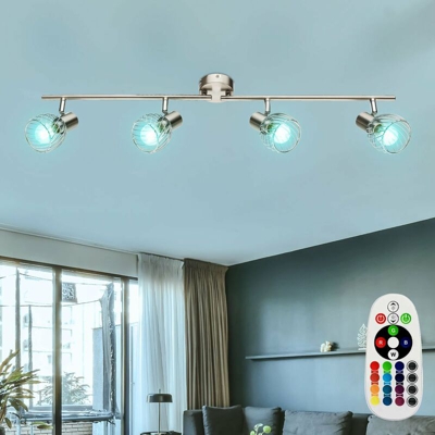 Etc-shop - Plafoniera design dimmer telecomando riflettore mobile incluso nel set. RGB lampade LED