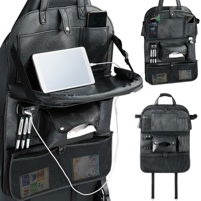 Bakaji - Organizer Schienale Sedile Auto Organizzatore con USB Tavolino Tasche Portatutto