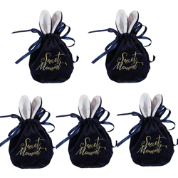 Easter Gift Bags Gift Bag con orecchie da coniglio per Candy Birthday Bag Colorful Easter Bag per Pasqua, festa di compleanno, matrimonio zaffiro características