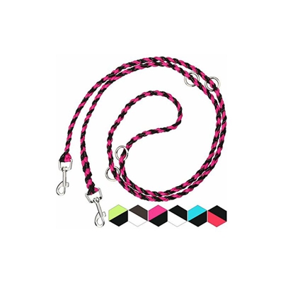 Golden Pets - Guinzaglio per cani in paracord, 2 m, regolabile in 4 posizioni, riflettente, estremamente leggero e robusto, guinzaglio intrecciato di