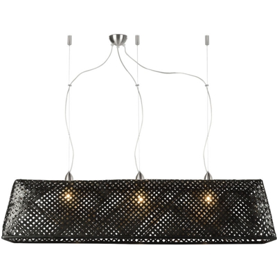 [G-M-KOMODO/H30/B] Lampada A Sospensione Komodo Bambù130x30x30cm Dritto | Nero (G-M-KOMODO/H30/B)