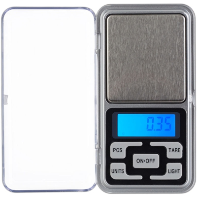 Relaxdays - Bilancia di Precisione Digitale, Capacità 200 g, Precisione 0,01 g, Tara, Calibrata, Tascabile, Argento