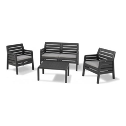 Set da Giardino 4 Pezzi Grafite - Modello Delano en oferta