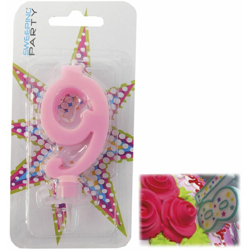 Bighouse It - CANDELINA CM.9 NUMERO 9 COLORE ROSA precio