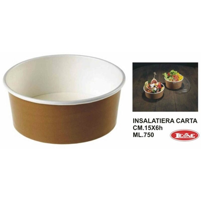 Bighouse It - INSALATIERA CARTA AVANA CM.15X6h ML.750 SET 24 PZ.