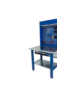 Tecnolam - Banco da lavoro Werkmeister 1000 cassetto Centrale pannello Pratico Portautensili con chiusura - piana in ferro