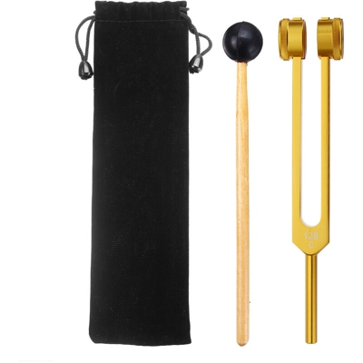 Medical Diapason Aluminium 128HZ Gold + Mallet + Bag