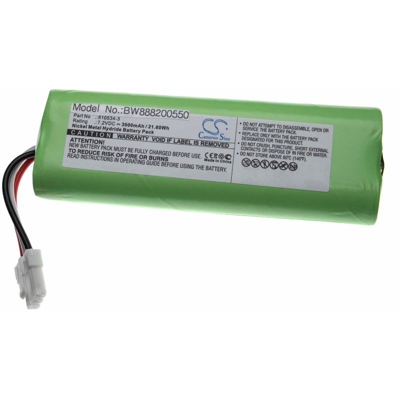 batteria compatibile con Makita 4076, 4076D, 4076DWR, 4076DWX home cleaner (3000mAh, 7.2V, NiMH) - Vhbw