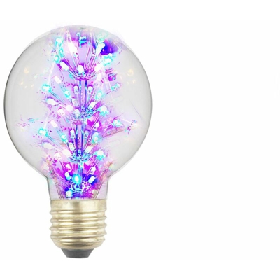 B&s - Lampadina led 3W multicolor attacco E27 sfera globo G95 stella luminosa BTL-011