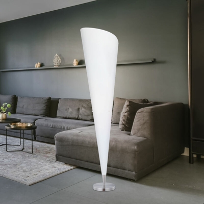 Lampada da terra design a imbuto proiettori a soffitto soggiorno sala da pranzo illuminazione lampada laterale bianca in un set con lampadine a LED