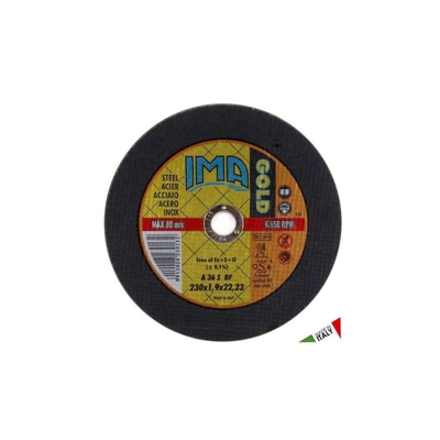 Disco da taglio per acciaio inox 230X1,9X23 GOLD IMA