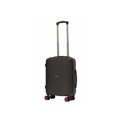 Trolley in ABS 55x40x20cm ruote, maniglie, chiusura TSA Ravizzoni Naresi antracite fucsia