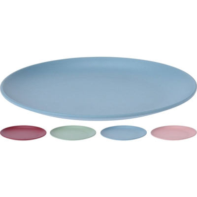 Piatto Piano In Fibra Di Bamboo 25Cm Colori Assortiti Accessori Tavola