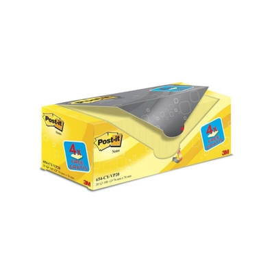 3M 654Y-20 pouch autoadesiva Quadrato Giallo 100 fogli