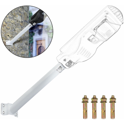 Bakaji - Staffa Palo per Lampione Solare Stradale Supporto in Metallo Parete Muro 50cm