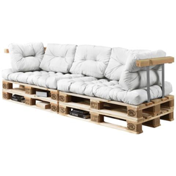 Cuscini Per Palette - A 7 Pezzi - Cuscino Sedile + Cuscino Schienale [ bianco] Divano A Palette Adatto Per Dentro E Fuori en oferta