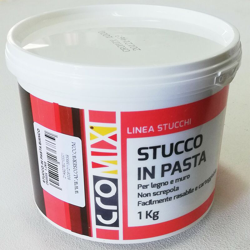 Cromix stucco in pasta bianco per muri e per legno, scegli il formato 1kg precio