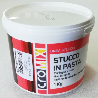 Cromix stucco in pasta bianco per muri e per legno, scegli il formato 1kg