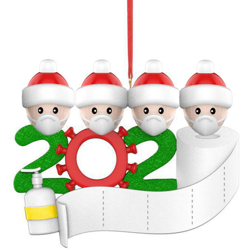 Happyshopping - Pupazzo di neve in PVC Maschera Albero di Natale Ciondolo appeso Saluti con nome fai da te,4 teste - 4 teste en oferta
