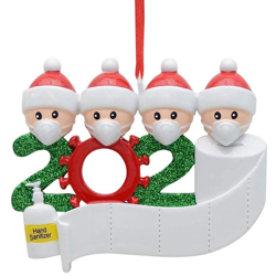 Happyshopping - Ciondolo albero di Natale con pupazzo di neve senza resina,bianco (quattro teste) - bianco (quattro teste) en oferta
