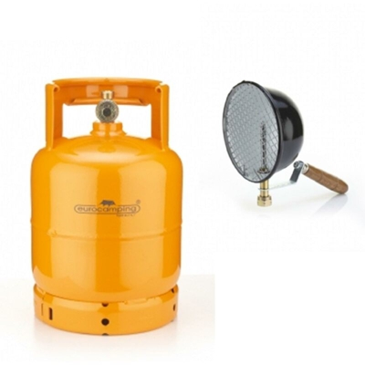 Eurostore07 - BOMBOLA 3 KG- (7 L) RICARICABILE DA CAMPEGGIO + FARO A GAS 500 W CAMPER VUOTA
