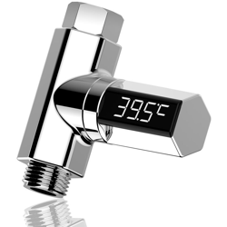 Happyshopping - Termometro a rubinetto con display a LED della temperatura dell'acqua argento en oferta