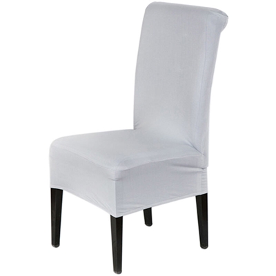 Happyshopping - Fodera per sedia da pranzo con schienale alto Schienale in tessuto monopezzo elastico semplice in tinta unita,stile 18 grigio fumo
