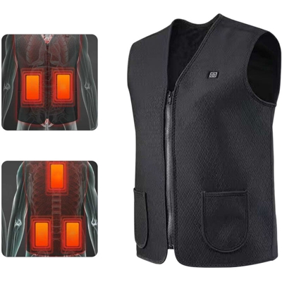 Happyshopping - Gilet riscaldato, gilet ricaricabile, gilet riscaldato elettrico con controllo intelligente della temperatura (senza batteria),S - S