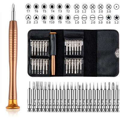 Insma - Set di cacciaviti di precisione 25 in 1 Kit di riparazione per computer Strumenti per PC portatile Smartphone