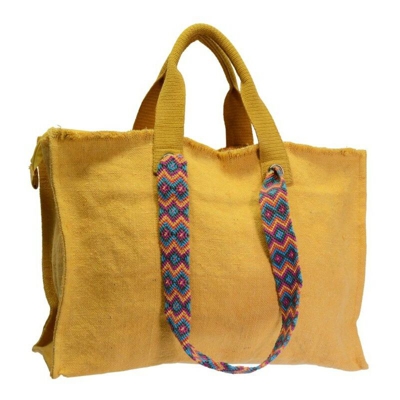 Vacchetti - Borsa juta giallo