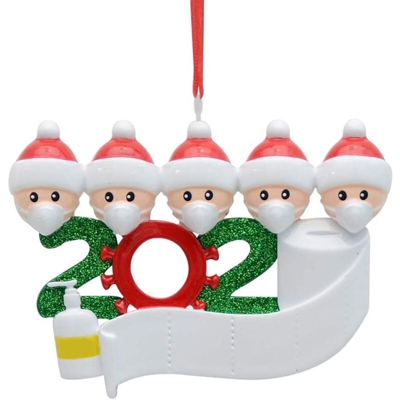 Happyshopping - Ciondolo natalizio con pupazzo di neve senza resina,5 teste in bianco - 5 teste in bianco