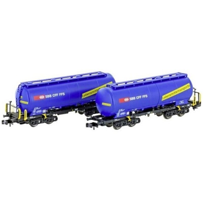 N 2 pz. Silocar Uacs blu alimenti delle FFS H23483 - Hobbytrain
