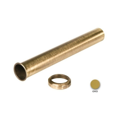 Tubo a cartella dorato con dado diam. 32 X lungh. 300 mm - porta e bini