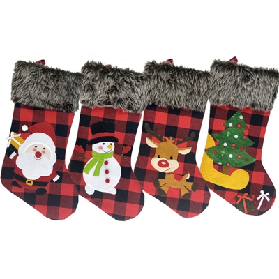 Happyshopping - Calzino di Natale Ornamento di Natale,quattro colori misti - quattro colori misti