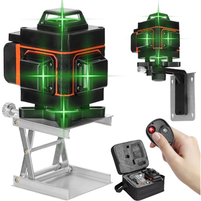 Mini misuratore di livello laser 4D 16 linee, fornito con batteria, standard europeo, 220V - Kkmoon