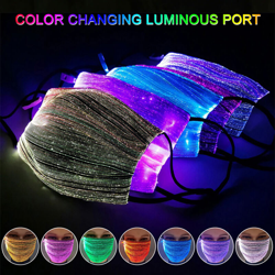 Happyshopping - Maschera leggera USB ricaricabile con luce LED a 7 colori per la decorazione di feste di ballo di festa di Natale di Halloween precio