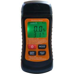 Happyshopping - Il termometro per l'umidita del legno ZN-AZ-SFJ-002 spegne automaticamente il display LCD retroilluminato nero spedito senza batteria en oferta