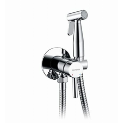 Ibergrif G154-1 Irismart, Doccetta Incasso per WC-Bidè con Supporto, Flessibile, Acqua Calda e Fredda, Cromo, Argento, M precio