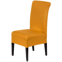 Happyshopping - Fodera per sedia da pranzo con schienale alto Schienale in tessuto monopezzo elastico semplice in tinta unita,stile 4 oro - stile 4 precio
