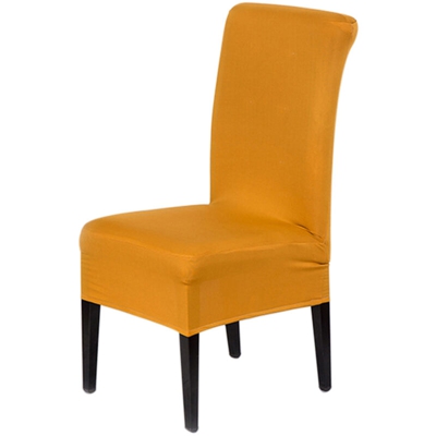 Happyshopping - Fodera per sedia da pranzo con schienale alto Schienale in tessuto monopezzo elastico semplice in tinta unita,stile 4 oro - stile 4