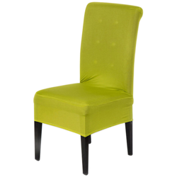 Happyshopping - Fodera per sedia da pranzo con schienale alto Schienale in tessuto monopezzo elastico semplice in tinta unita,stile 1 verde erba en oferta