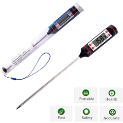 Happyshopping - Termometro per alimenti a sonda, struttura a forma di penna, display a LED per la misurazione rapida della temperatura,nero - nero precio