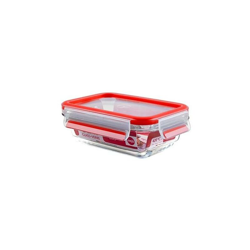 Tefal Moulinex Seb Menage - EMSA CLIP & CLOSE Glas Rettangolare Scatola 0,5 L Rosso, Trasparente 1 pezzo(i) en oferta